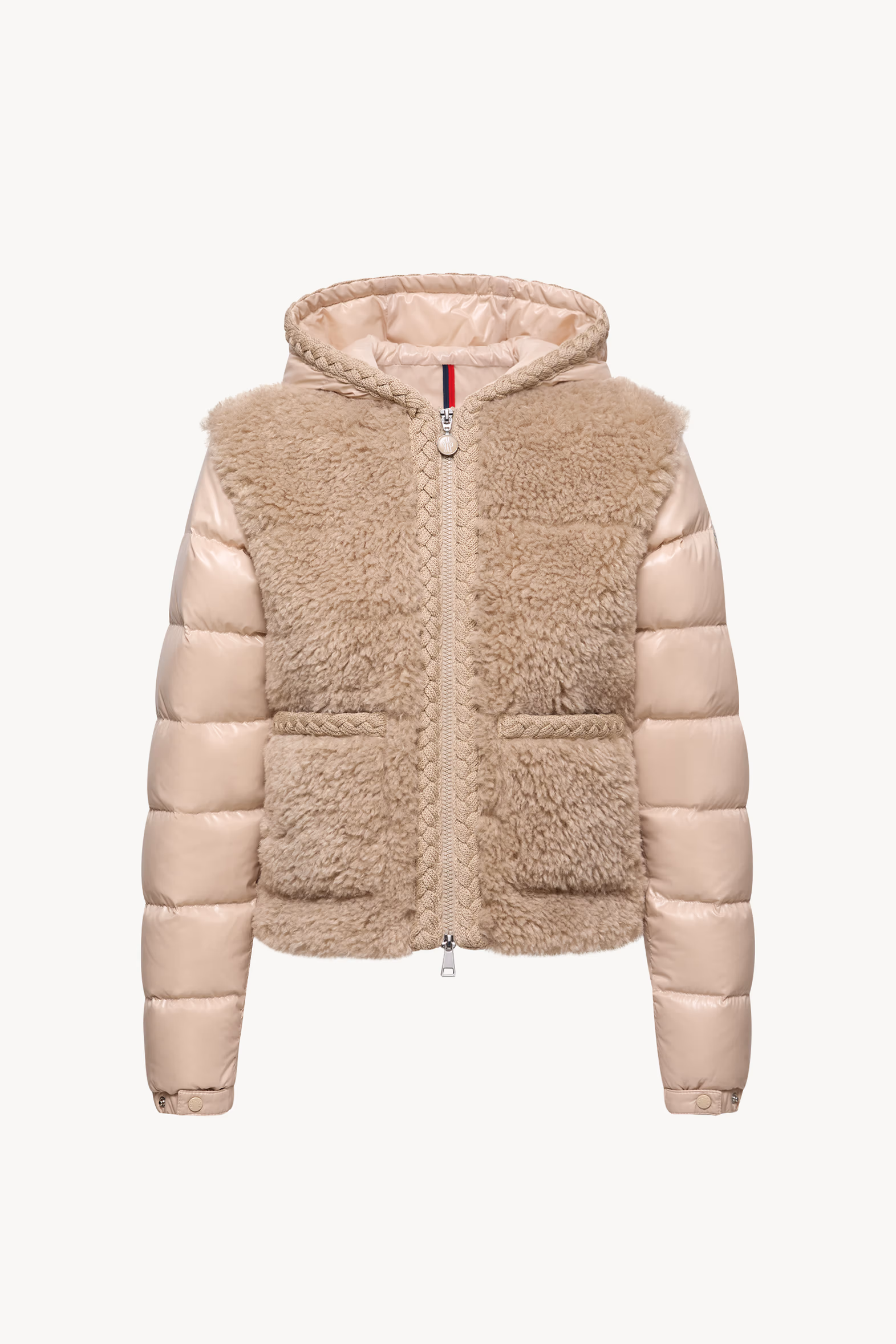 Plantay Hooded Teddy Down Vest Women Beige Moncler 2